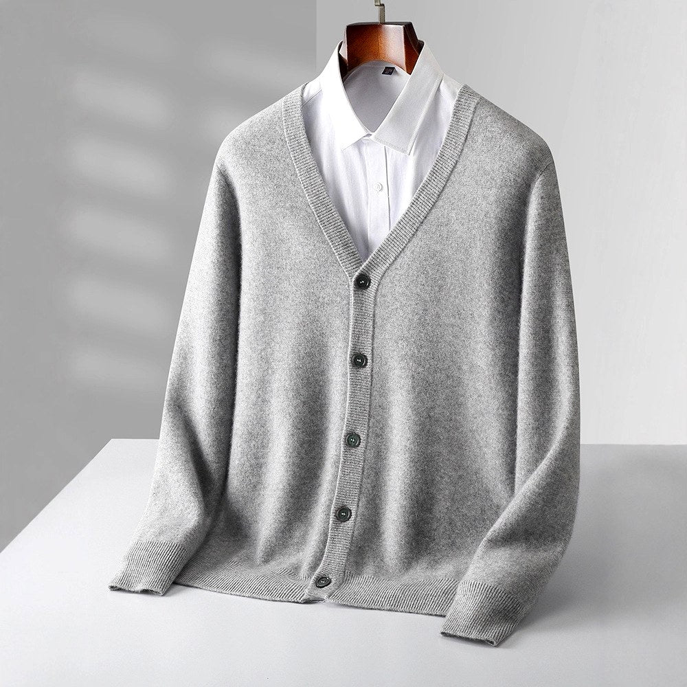 Graham - Men's V-Neck Button-Front Knit Cardigan 2