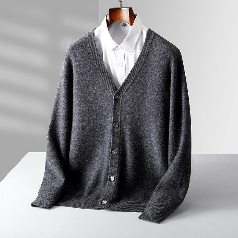 Graham - Men's V-Neck Button-Front Knit Cardigan 3