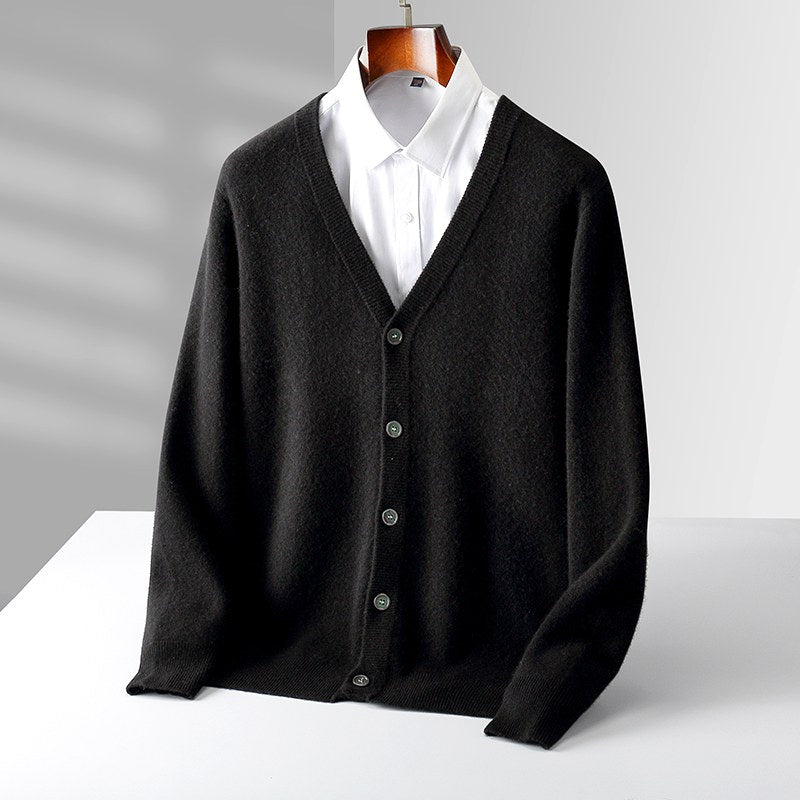 Graham - Men's V-Neck Button-Front Knit Cardigan 4