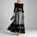 Hadley - Women's Floral Lace Pleated Formal Evening Dress 1