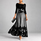 Hadley - Women's Floral Lace Pleated Formal Evening Dress 1