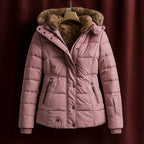Hannah - Women's Puffer Jacket with Detachable Faux-Fur Hood