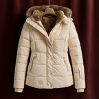 Hannah - Women's Puffer Jacket with Detachable Faux-Fur Hood