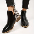Harlow - Women's Leopard Print Ankle Boots