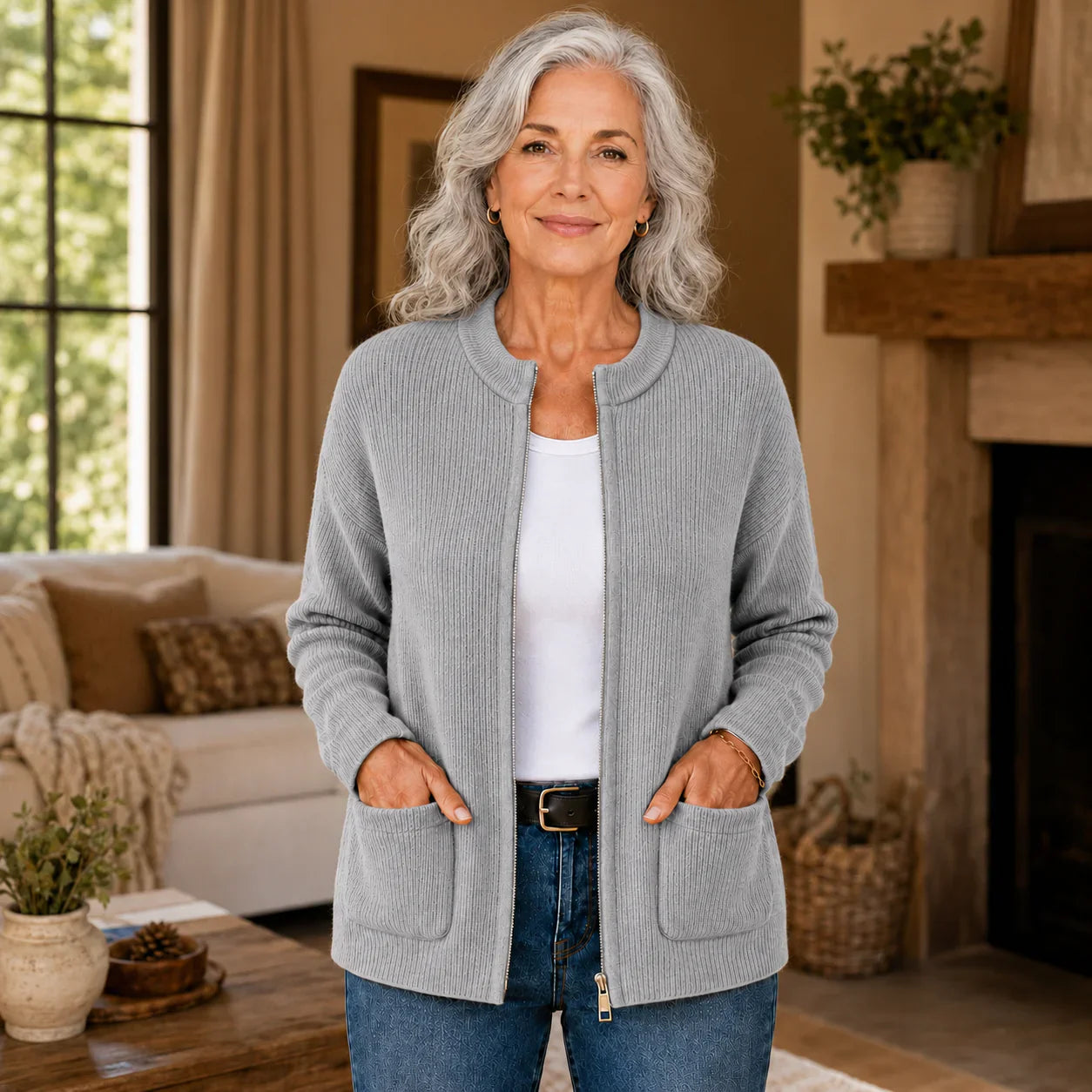 Harlow - Women's Ribbed Knit Cardigan