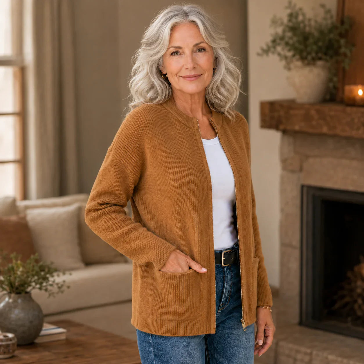 Harlow - Women's Ribbed Knit Cardigan