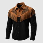Harold - Men's Cowboy Overshirt with Western Yoke Topstitching