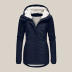 Harper - Women's Zip-Front Puffer Jacket with Sherpa-Lined Hood