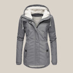 Harper - Women's Zip-Front Puffer Jacket with Sherpa-Lined Hood