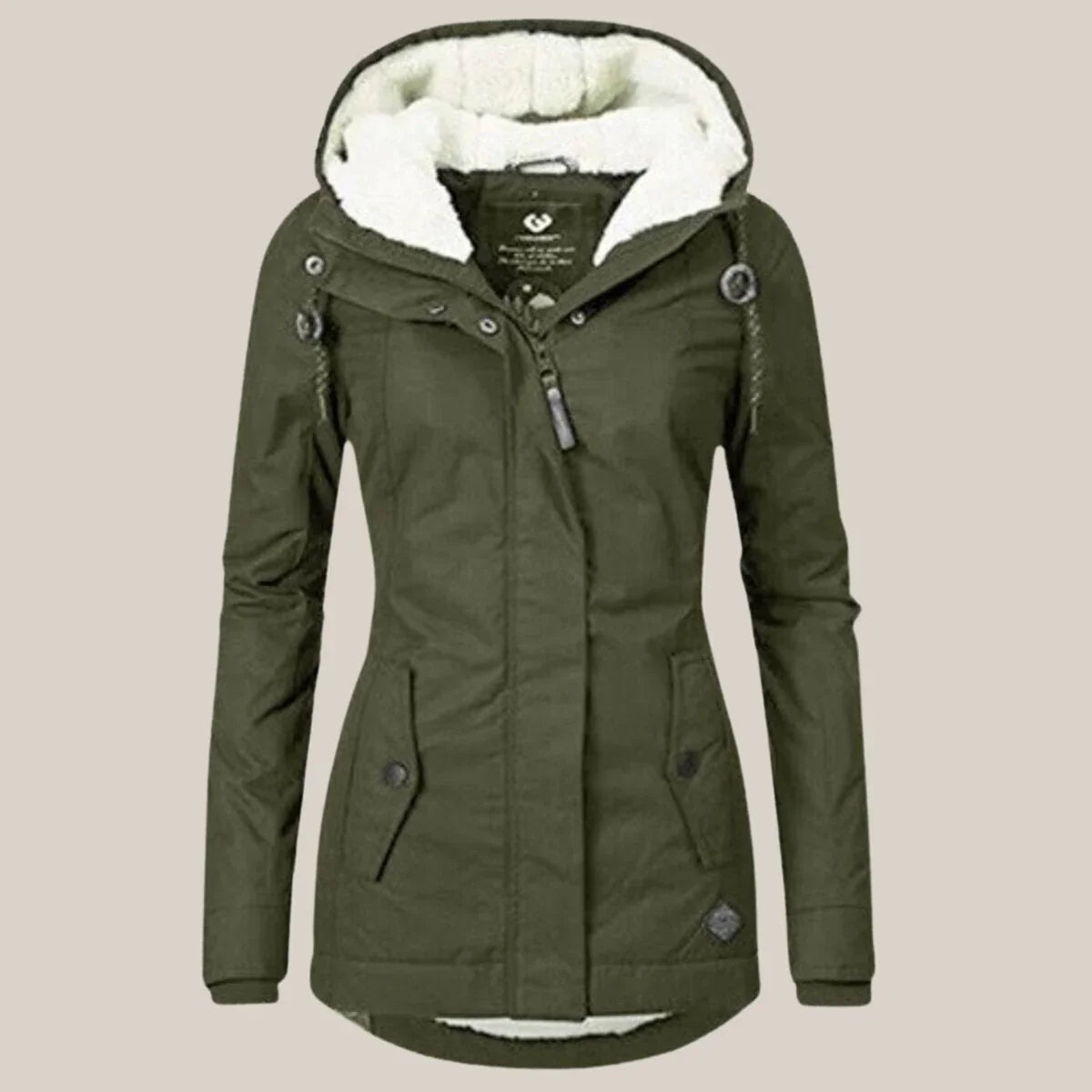 Harper - Women's Zip-Front Puffer Jacket with Sherpa-Lined Hood