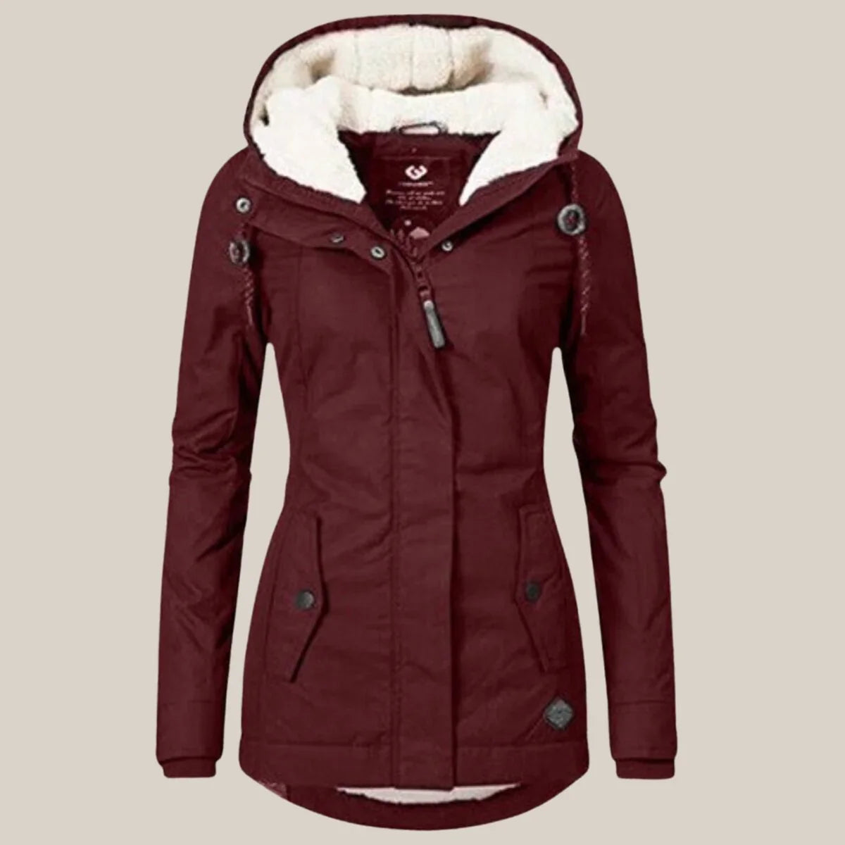 Harper - Women's Zip-Front Puffer Jacket with Sherpa-Lined Hood