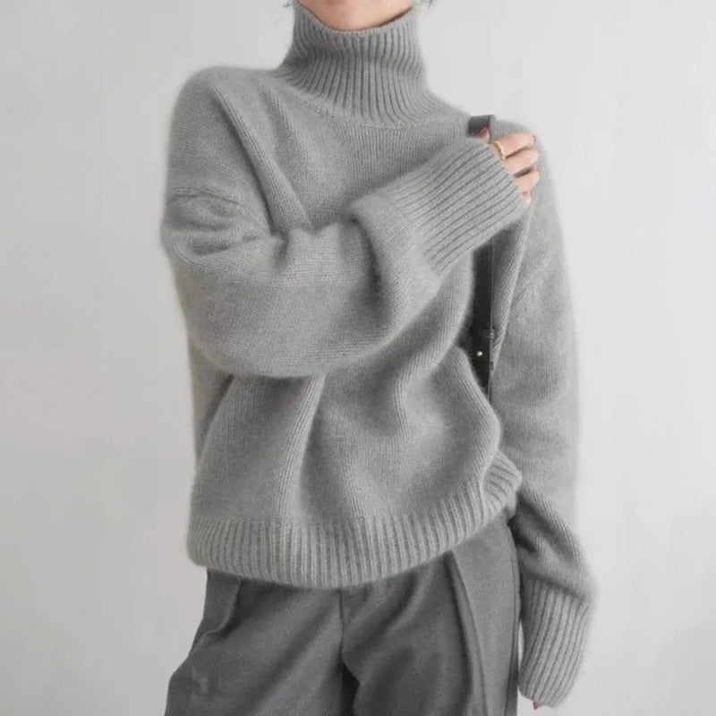 Heidi - Women's Turtleneck Knit Sweater