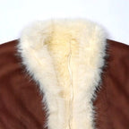 Henrietta - Women's Faux Fur Long Open Front Coat 5