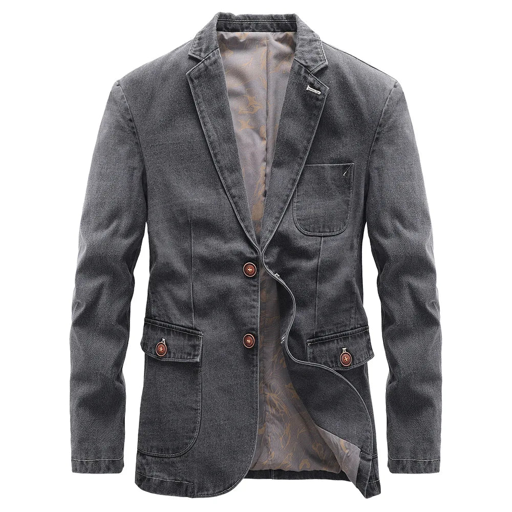 Henry - Men's Denim Blazer Jacket