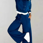 Irma - Women's Cropped Long Sleeve Matching Loungewear Set