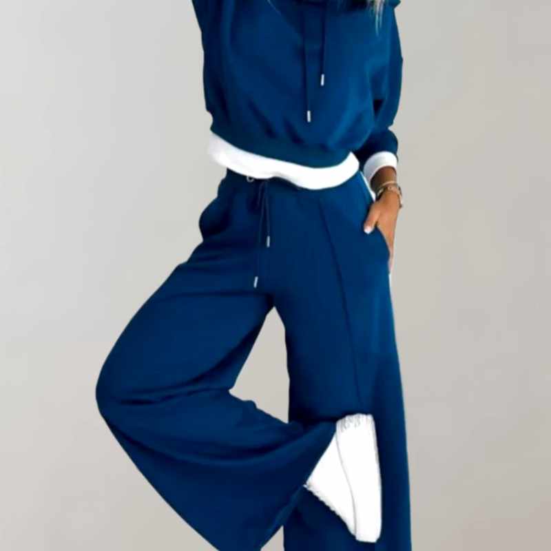 Irma - Women's Cropped Long Sleeve Matching Loungewear Set