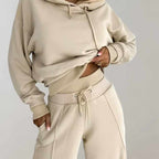 Irma - Women's Cropped Long Sleeve Matching Loungewear Set