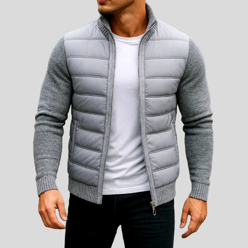Jack - Men's Quilted Front Full-Zip Jacket with Knit Sleeves 13