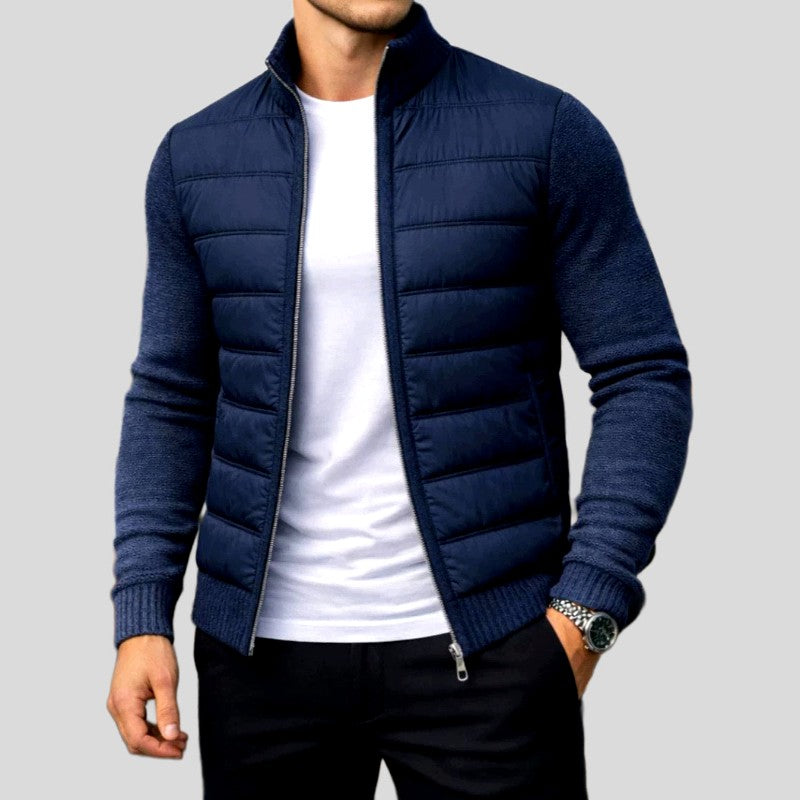 Jack - Men's Quilted Front Full-Zip Jacket with Knit Sleeves 14