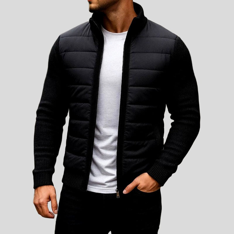 Jack - Men's Quilted Front Full-Zip Jacket with Knit Sleeves 15
