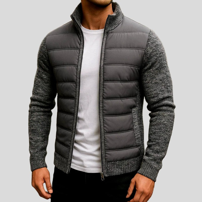 Jack - Men's Quilted Front Full-Zip Jacket with Knit Sleeves 16
