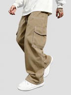 James - Men's Relaxed Cargo Pants with Contrast Topstitching