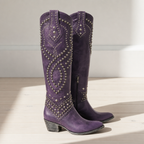 Jane - Women's Studded Knee-High Western Boots