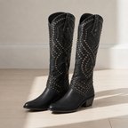 Jane - Women's Studded Knee-High Western Boots