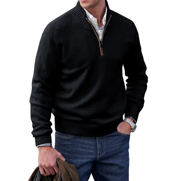 Jasper - Men's Cashmere Quarter-Zip Pullover