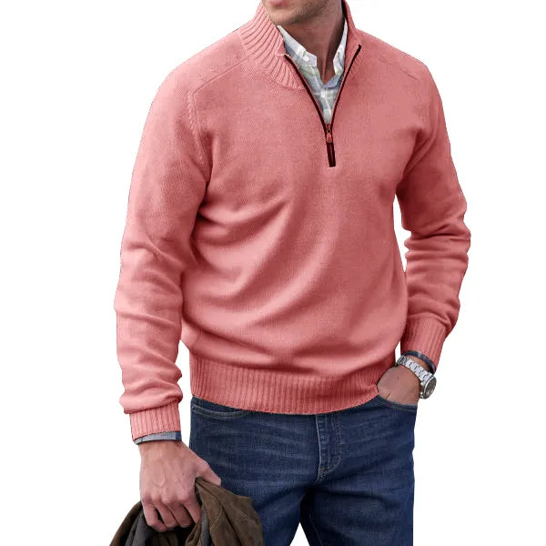 Jasper - Men's Cashmere Quarter-Zip Pullover