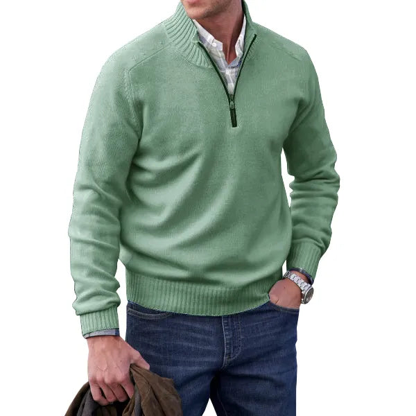 Jasper - Men's Cashmere Quarter-Zip Pullover
