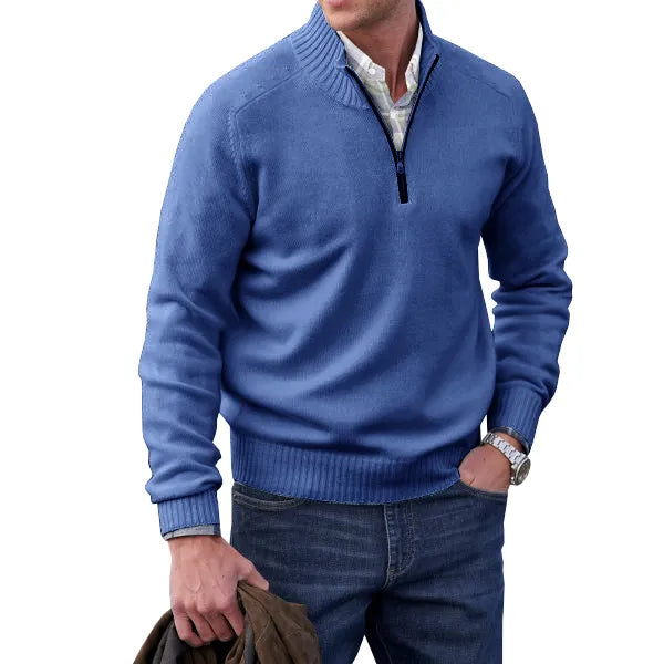 Jasper - Men's Cashmere Quarter-Zip Pullover
