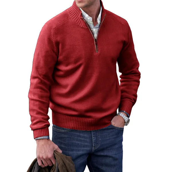 Jasper - Men's Cashmere Quarter-Zip Pullover