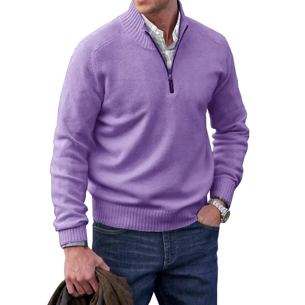 Jasper - Men's Cashmere Quarter-Zip Pullover