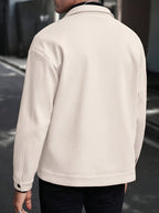 Jerome - Men's Snap-Front Lapel Jacket with Chest Pockets