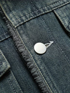 Jones - Men's Fleece-Lined Denim Jacket with Lapel Collar