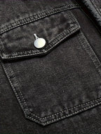 Jones - Men's Fleece-Lined Denim Jacket with Lapel Collar