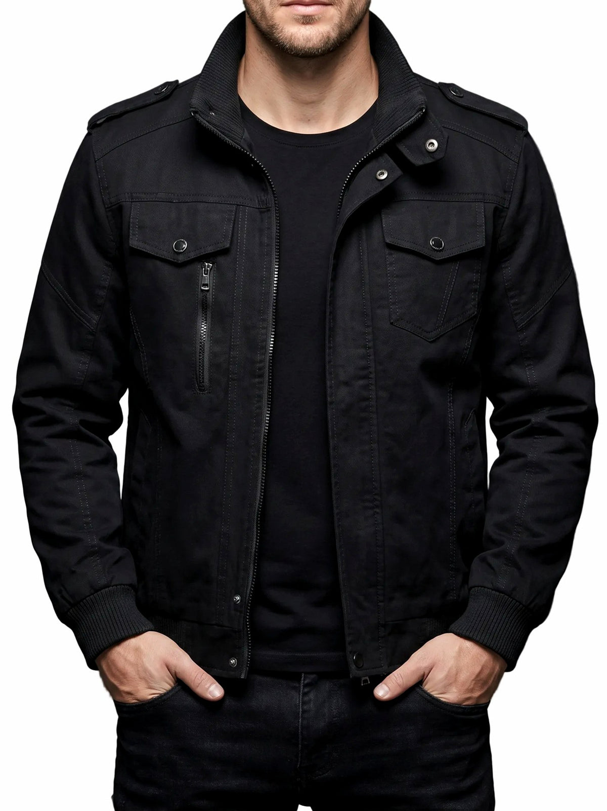 Jordan - Men's Military-Style Work Jacket with Multiple Pockets 3