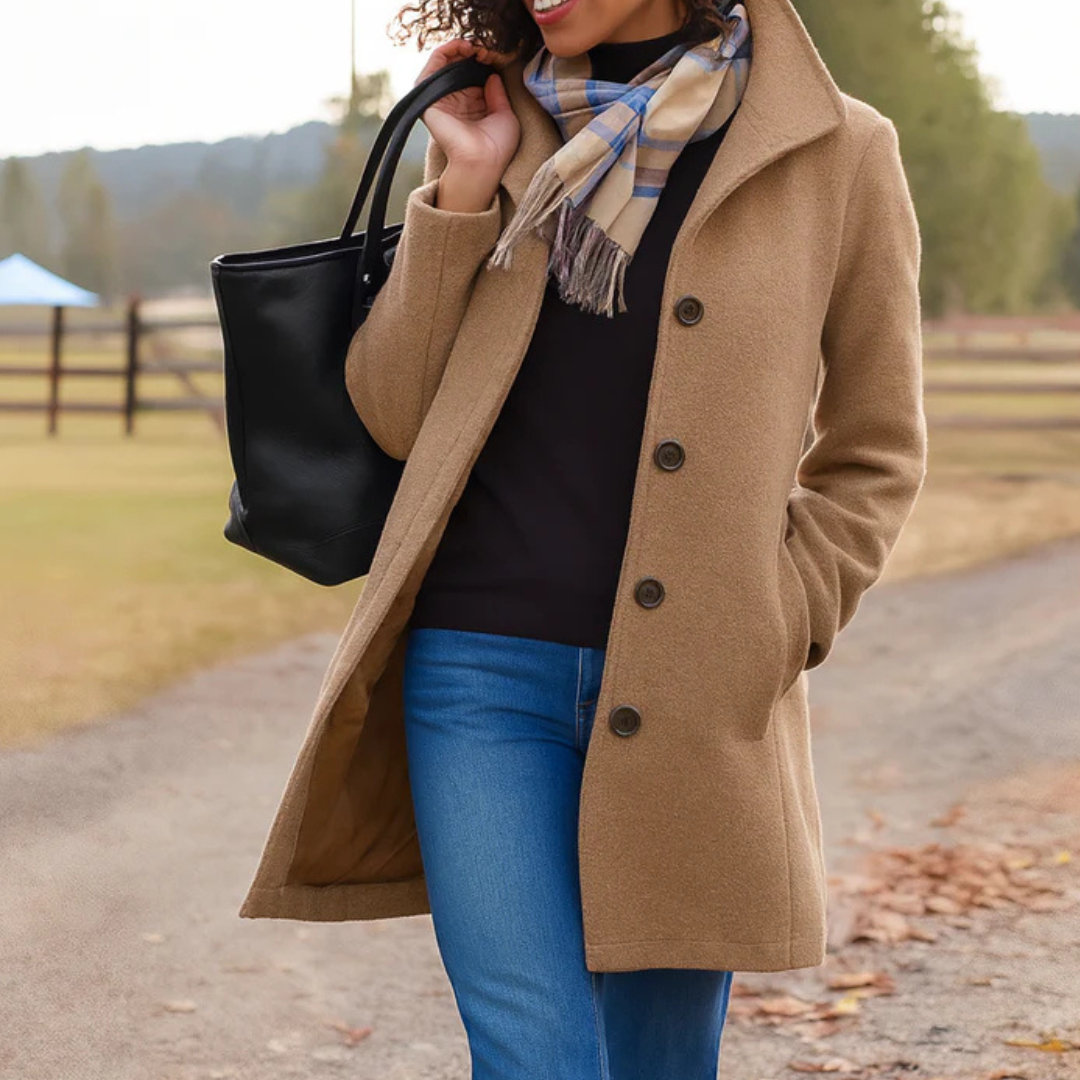 Josefine - Women's Tailored Button-Front Winter Coat