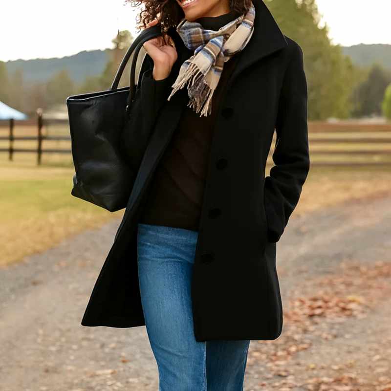 Josefine - Women's Tailored Button-Front Winter Coat