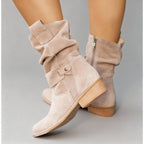 Juliet - Women's Slouch Suede Ankle Boots