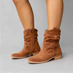 Juliet - Women's Slouch Suede Ankle Boots