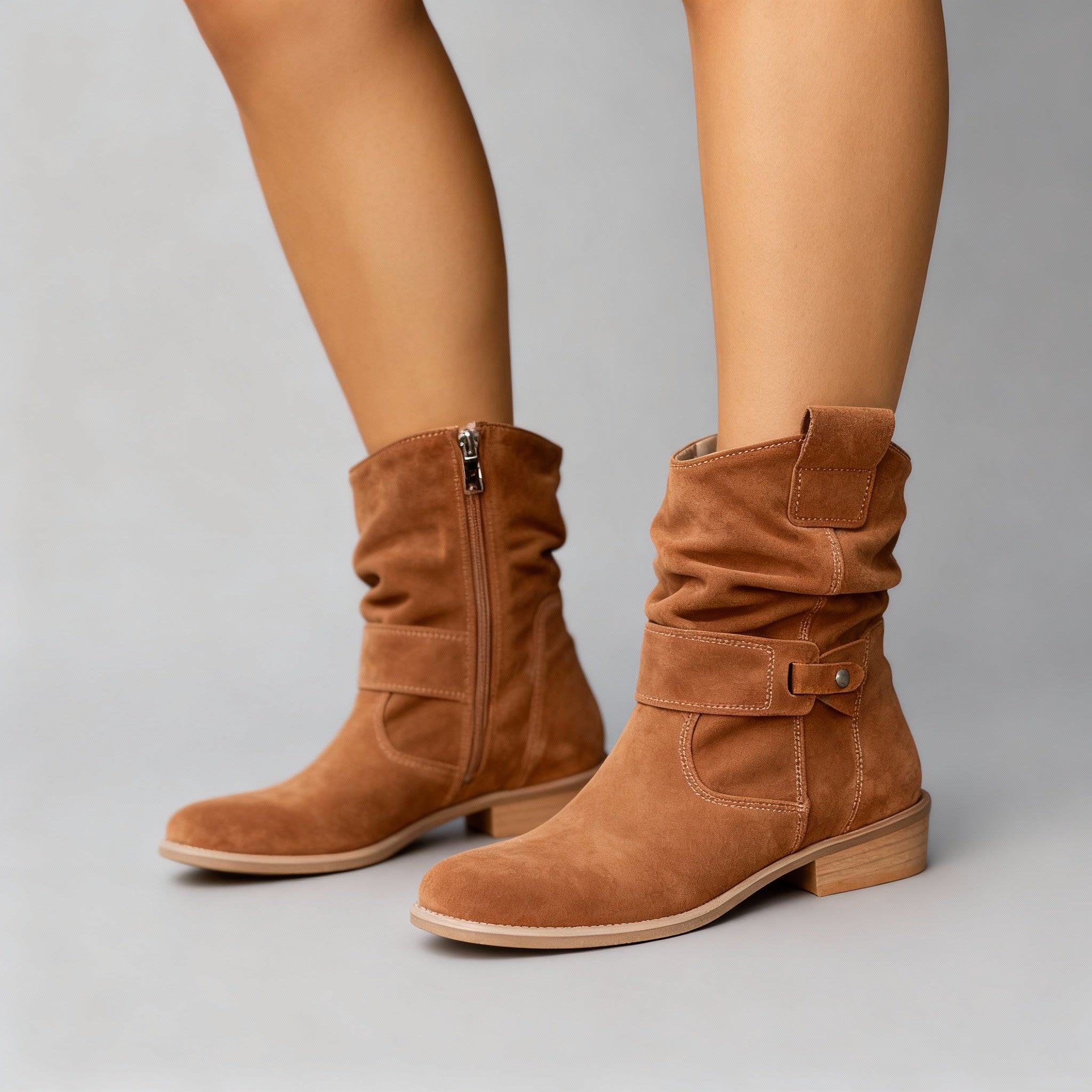 Juliet - Women's Slouch Suede Ankle Boots