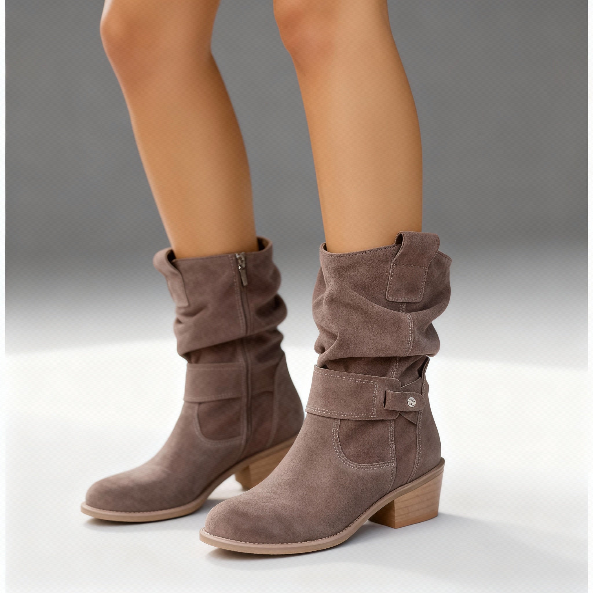 Juliet - Women's Slouch Suede Ankle Boots