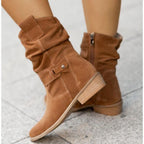 Juliet - Women's Slouch Suede Ankle Boots