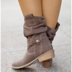 Juliet - Women's Slouch Suede Ankle Boots