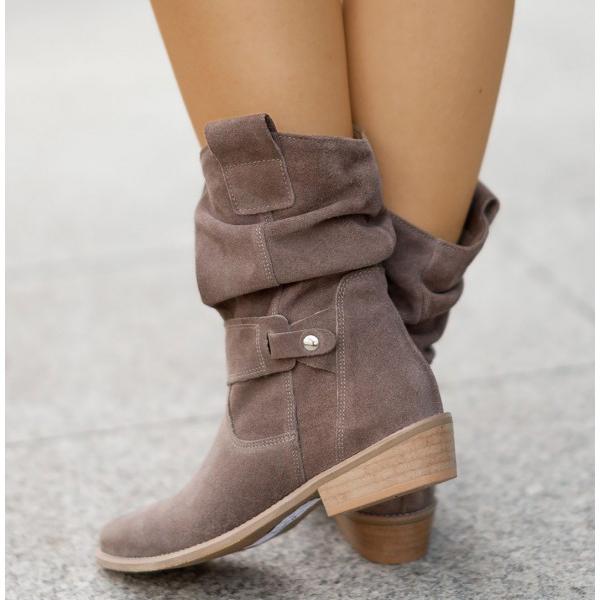 Juliet - Women's Slouch Suede Ankle Boots