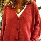 Kadence - Women's Full-sleeve V-Neck Relaxed-Fit Oversized Cardigan