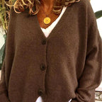 Kadence - Women's Full-sleeve V-Neck Relaxed-Fit Oversized Cardigan