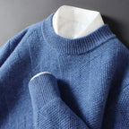 Karlo - Men's Textured Cashmere Knit Crewneck Sweater